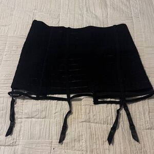 Skirt (see through) with garter Elegant Black Women's